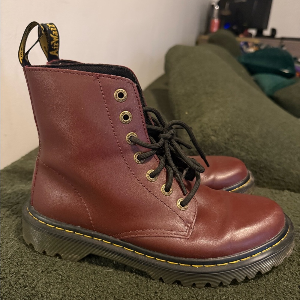 Burgundy Doc Martens Boots Sz 9